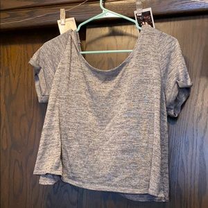 Gray crop top